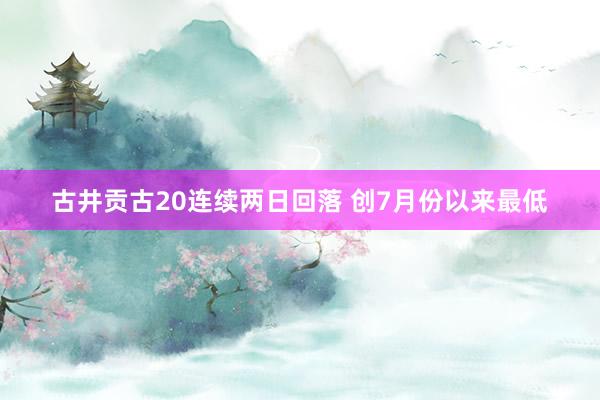 古井贡古20连续两日回落 创7月份以来最低